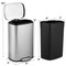 Silver 13.2 Gallon Stainless Steel Trash Can With Pedal And Lid